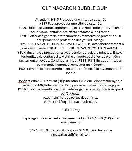 Lot de 3 Macarons BUBBLE GUM
