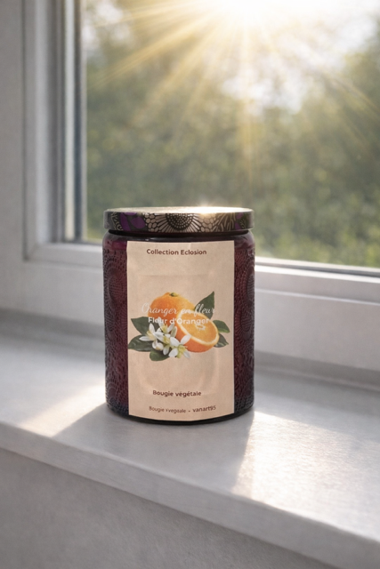 Bougie Oranger en fleur